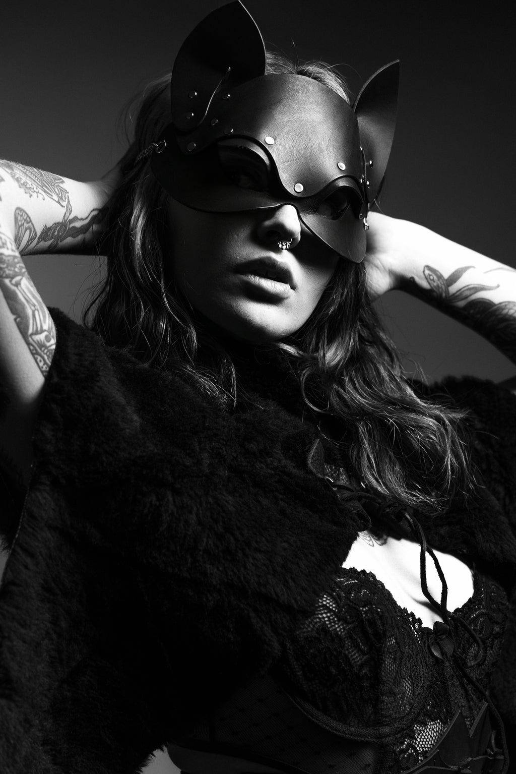 Leather Cat Mask